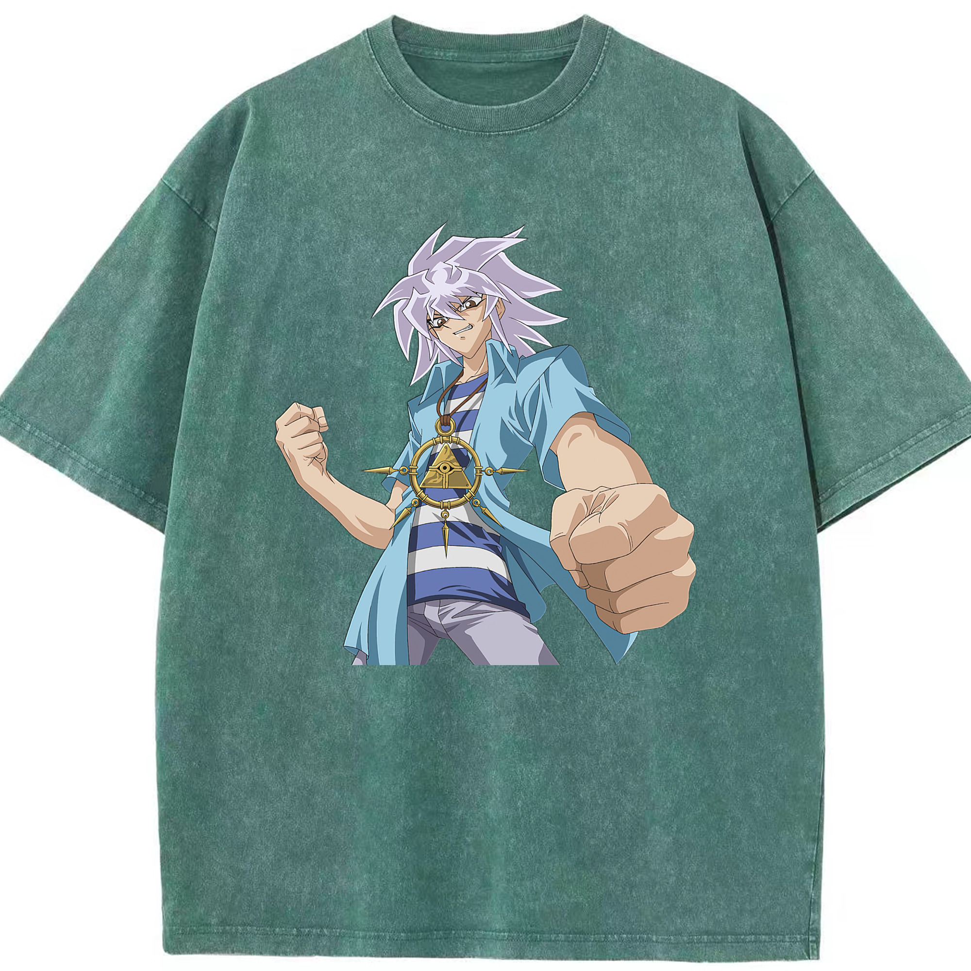 （画像用） 遊☆戯☆王 Yu-Gi-Oh! 綿100% ヴィンテージ風 半袖Tシャツ（フロントプリント）